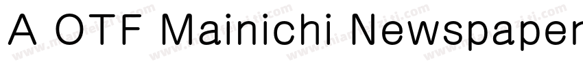 A OTF Mainichi Newspapers M Pro字体转换